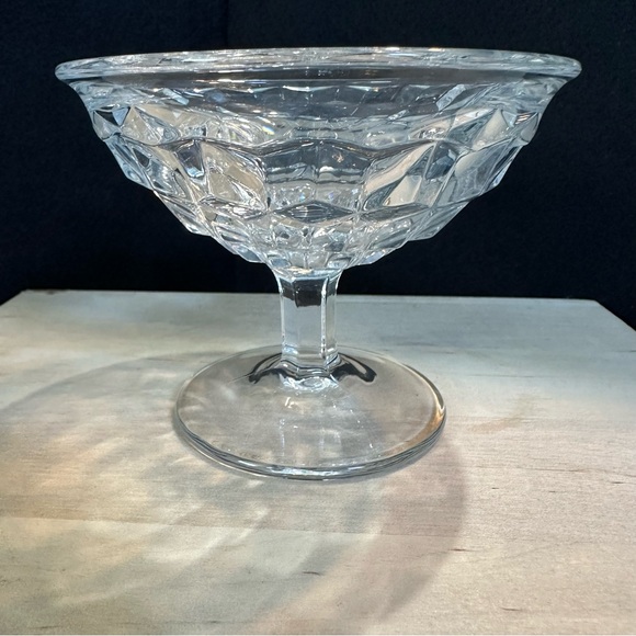 Five Fostoria American Clear Low Sherbet Flared-2056 - Picture 5 of 7